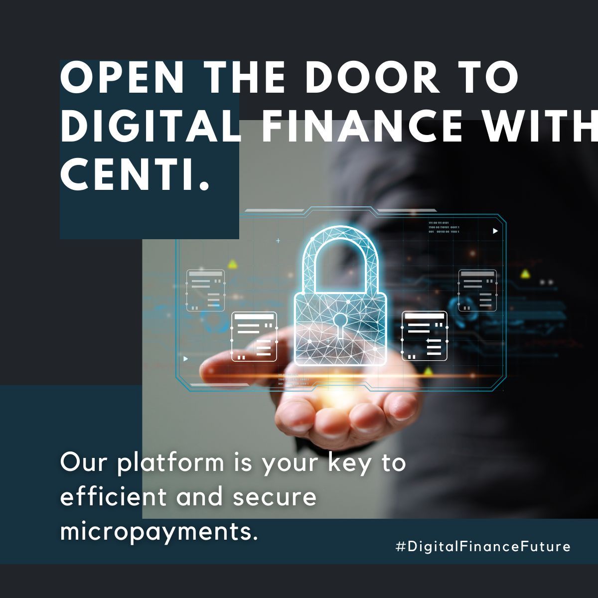 ChCenti's tweet photo. 🌐 Open the door to digital finance with Centi. Our platform is your key to efficient and secure micropayments. #DigitalFinanceFuture https://t.co/QiriyWPFlk