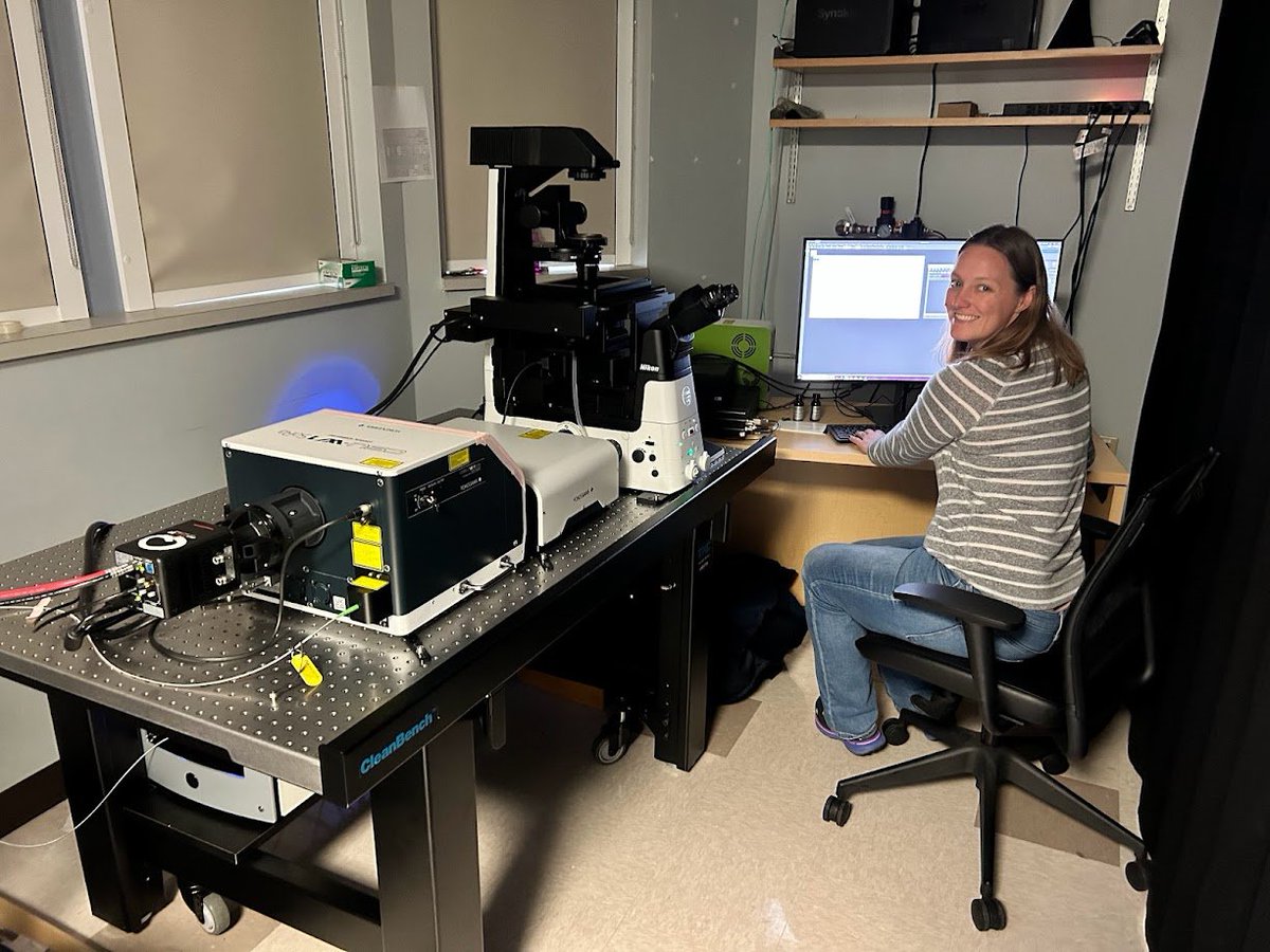 Happy #FluorescenceFriday! What's the best way to celebrate? A new microscope! CISR's Kari Seedle doing the final set-up on our <a href="/NikonInst/">Nikon Microscope Solutions</a> Spinning Disk Confocal (CSU-W1) with SoRa! Thank you @NIMHgov for the S10, and thanks to Major/Minor Users. Stay tuned for the first data!