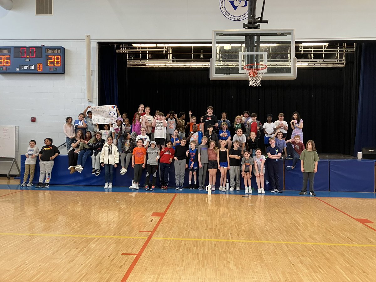 VPESPrincipal's tweet photo. Our annual staff vs student basketball game was today! The staff pulled out a last minute victory 36-28! #VPESPride https://t.co/PlIgplLALV