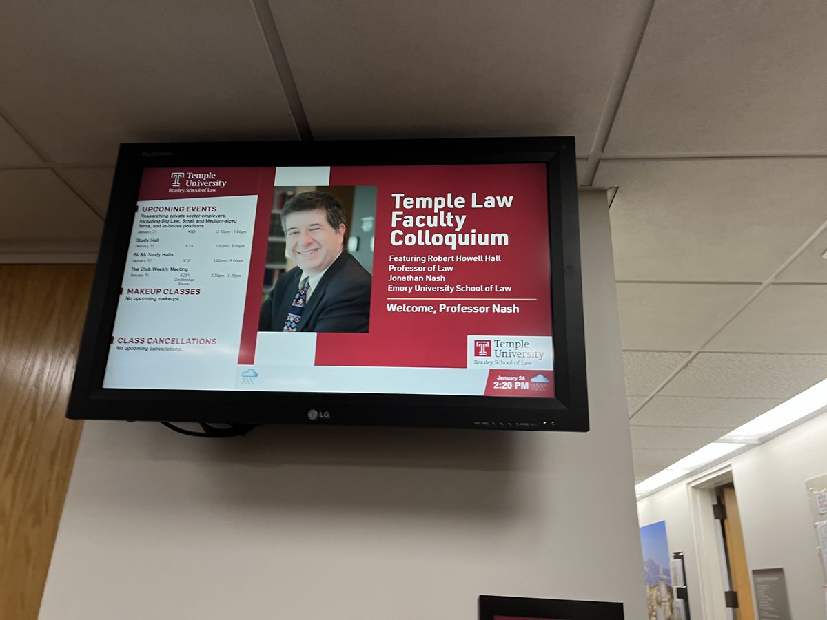 I am back from Philadelphia where I presented my paper on 'Precedent by Pedigree' at the @TempleLaw faculty colloquium. I received valuable feedback and had a great time to boot!