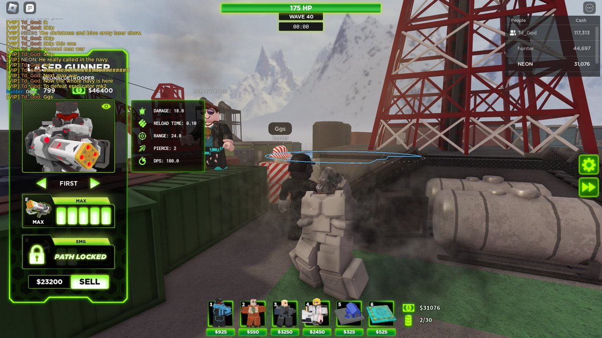 neonbluetrooper's tweet photo. Blank MK2's last agonizing, armless moment before he leaves behind a fiery mushroom cloud. @Roblox @TowerDefenseX https://t.co/zMUHJAw8YS