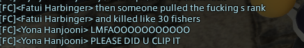 unluckyyona's tweet photo. im SCREAMING asking my friend how his endwalker fishing is going and this was the outcome  LOOK AT ALL 

THOSE FISHERS DAKDKA HE DIED TAKING THE SCREENSHOT FARAWAY TOO https://t.co/nR4zi6K45C