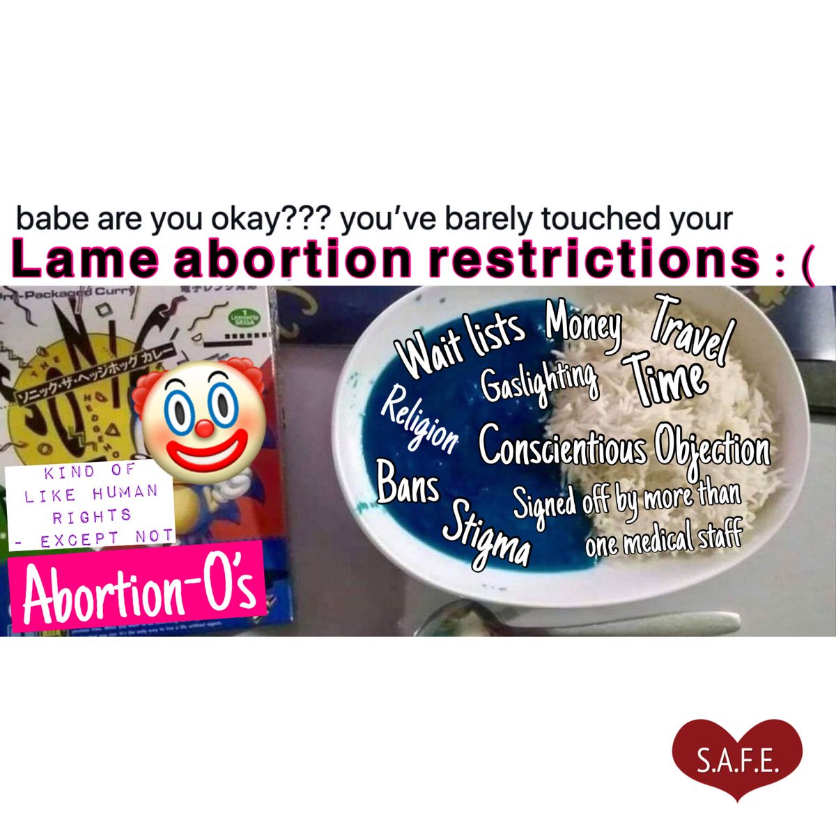 'Babe, are you OK?' Of course we are, it's #MemeMonday! 

#AbortionMemes #AbortionPillsAreSafe #AbortionIsNormal #AbortionIsOk