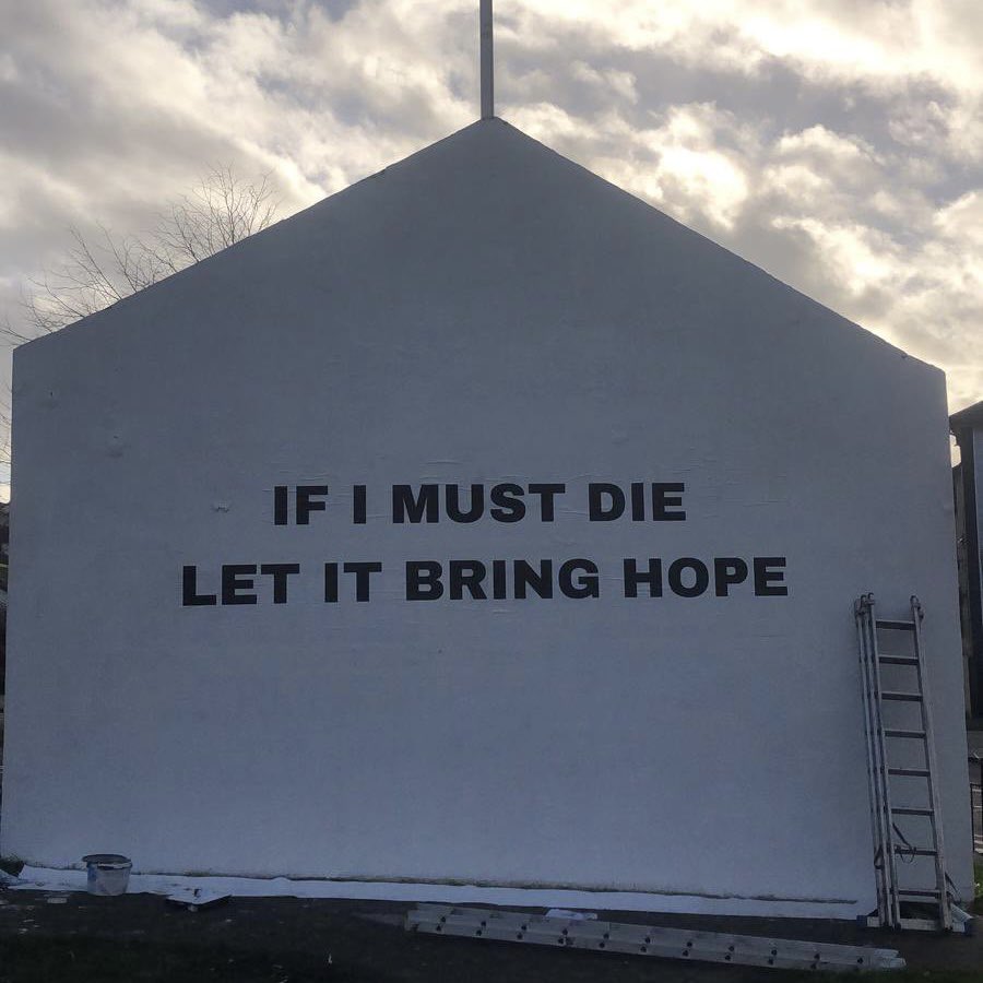 Refaat al-Areer was murdered by Israel on 6th December. 

His final poem is now immortalised on Free Derry Corner.