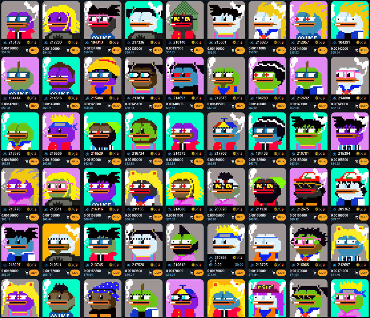 StampepeBTC's tweet image. New to Stamps and don't know where to start? 🐸

The first original 10k collection in Stamp.  #bitcoinStamps

✅ 100% minted out and ready to go to CEXs
✅ 2200 holders
✅ Total volume 2.13 BTC
✅ Floor price 0.0013 BTC
✅ Gold body floor price 0.015 BTC
✅ Linked with #src20