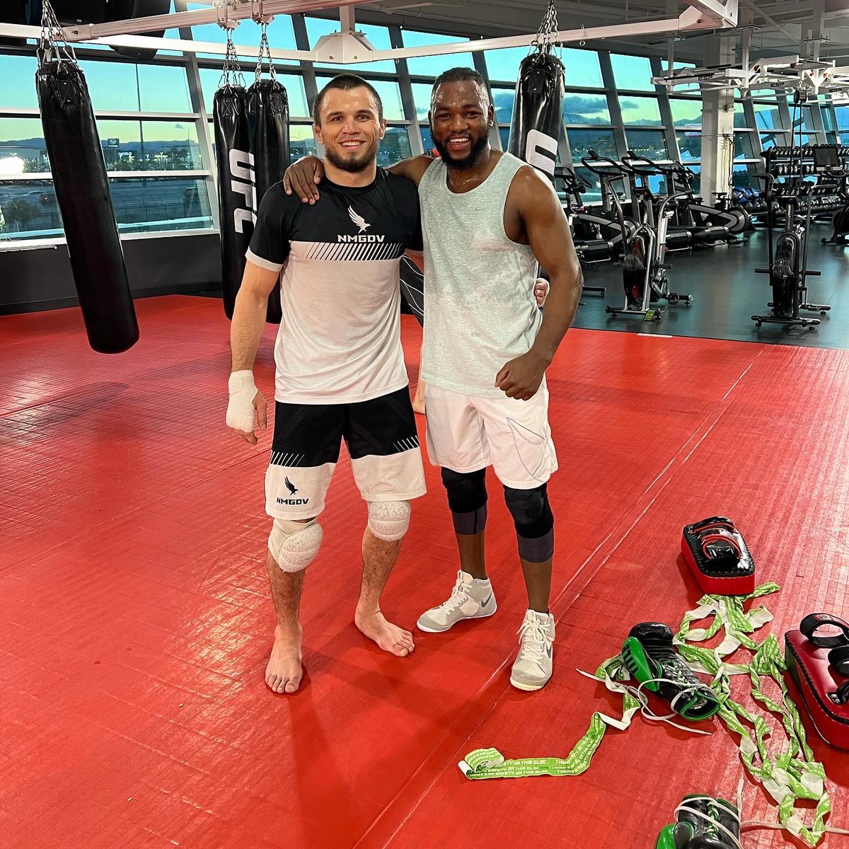 Great Sparring session with my younger brother @umar_nurmagomedov 🥷🏼. Same goal.
