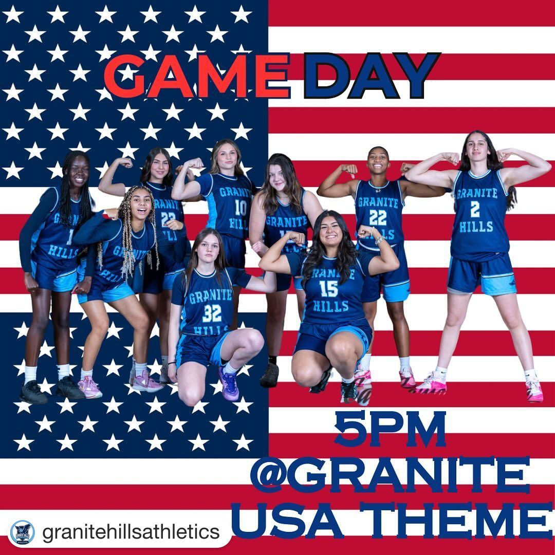 Repost @granitehillsathletics @ghhswbb IT'S GAME DAY!!! Good luck girls!!! Beat the Vaqueros! Make sure to pop out in your RED WHITE AND BLUE! 🇺🇸🦅🦅 📸📸: @calicamera