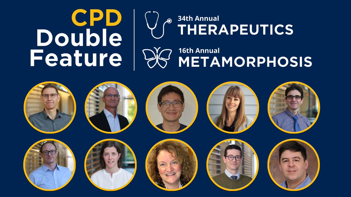 Limited spaces remain for next months CPD Double Feature! 34th Therapeutics & 16th Annual Metamorphosis. See these great presenters and more Feb. 28 at this in-person all day event ➡️ healthsci.queensu.ca/opdes/cpd/educ… @NPAOntario @QueensUHealth @QueensuSON @QueensuDOM