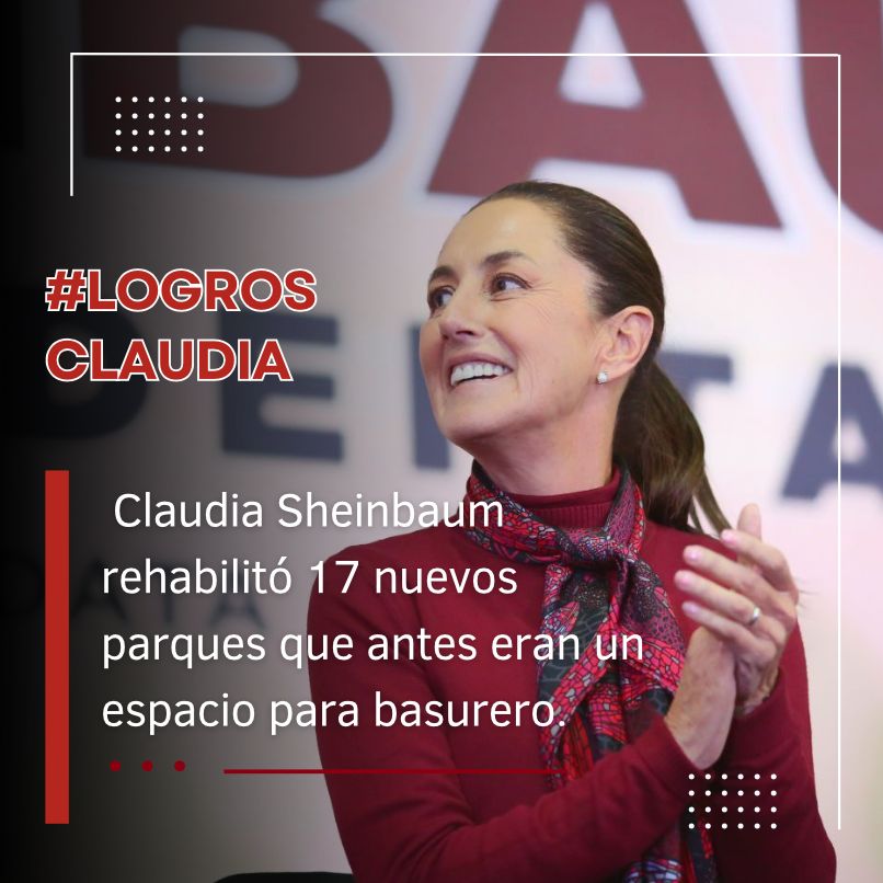ing_efrain's tweet photo. 🌳 #LogrosClaudia 🌳 Claudia Sheinbaum ha transformado nuestra ciudad rehabilitando 17 parques que antes eran un desolado espacio para basurero. ¡Hoy son áreas verdes que todos podemos disfrutar! Gracias por cuidar nuestro entorno, @Claudiashein. 🙌 https://t.co/AYM0katLvG