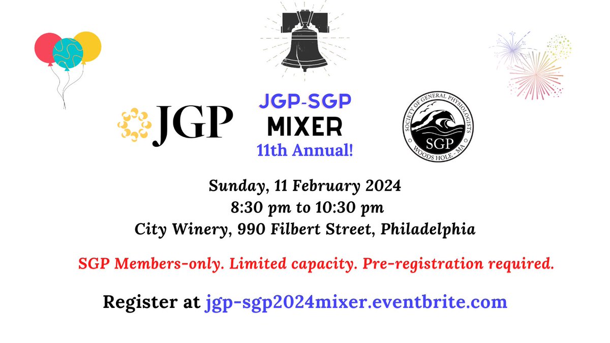 Join us at the 11th annual JGP-SGP Mixer in Philadelphia! Connect with fellow SGP members while enjoying complimentary beverages and appetizers. To register, visit jgp-sgp2024mixer.eventbrite.com. To join SGP, visit sgpweb.org/membership.