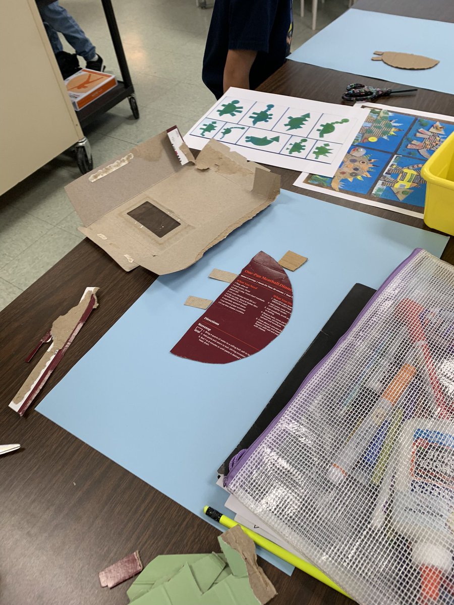 Second Grade Recyclable Dinosaurs are going to be wonderful! Thanks to all the <a href="/D13Jaguars/">DuJardin School</a> staff who donated cardboard! #ilbsd13 #leadlikeajaguar
