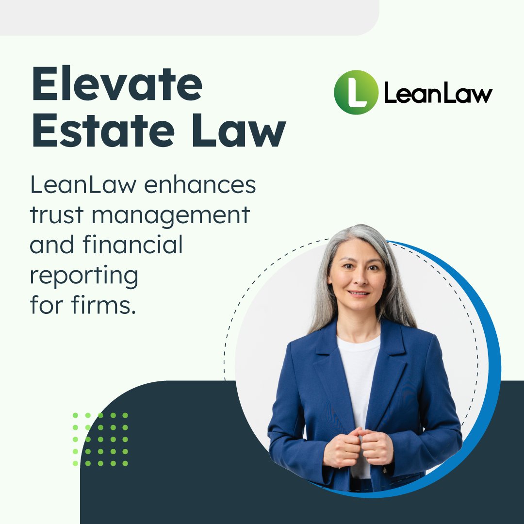 With advanced workflow automation and deep visibility into financial data, LeanLaw gives estate planning firms the compliance, speed, and analytics needed to optimize operations. Learn how we can help you simplify workflows and gain insights: hubs.li/Q02hVRRL0
