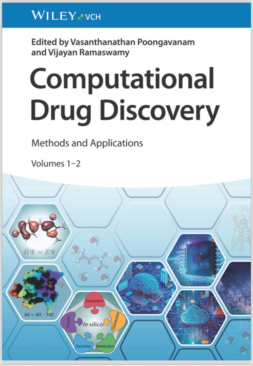 vasanthanathan's tweet image. Finally, the #Wiley-VCH book is published! We extend our gratitude to Wiley and the authors for trusting us to bring together these excellent chapters. #Computational #DrugDiscovery: #Methods and #Applications
lnkd.in/d6FFjXVE