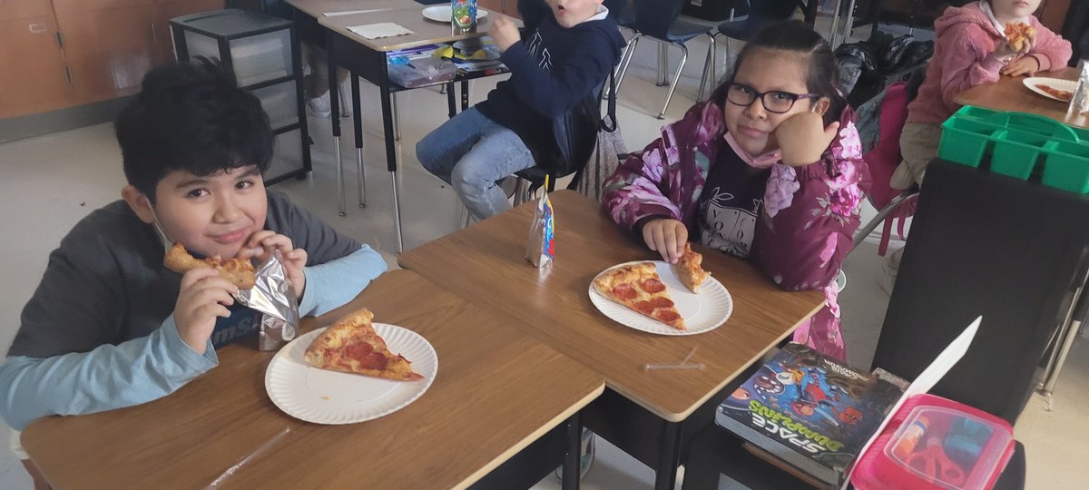 3rd Grade scholars won the Perfect Attendance Challenge!! 🥳🥳🥳🥳 Super excited with the pizza party. Thank you Mission Ridge Admin. #AttendanceCounts #Owlsome