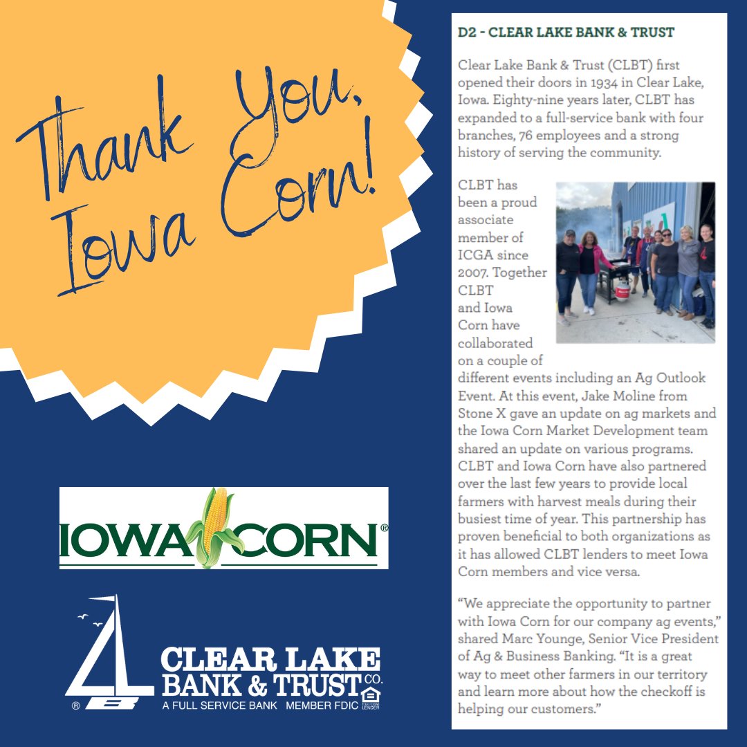 We are so proud to be a closer partner with Iowa Corn! Thank you for featuring us in the Iowa Corn Magazine! @IowaCorn