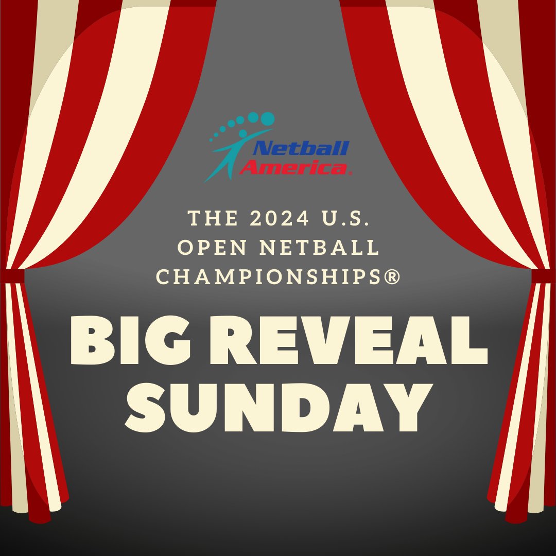 NetballAmerica's tweet image. 👀Stay tuned! The eagerly awaited announcement for our 2024 🗓️ dates &amp;amp; 📍location is coming this Sunday. Save the date for the big reveal! #usopennetball #usopennetball2024 #netballamerica #netball2024 #americannetball2024 #usanetball