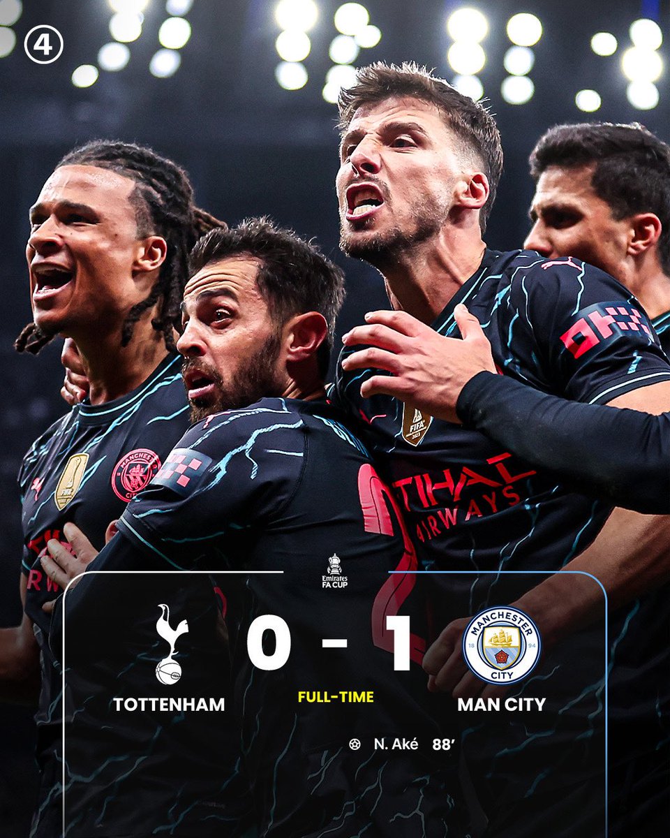 433's tweet photo. Man City FINALLY score at the Tottenham Hotspur Stadium ⚽️

Chelsea &amp; Villa go to a replay 🤝 https://t.co/BdghDo2kjQ