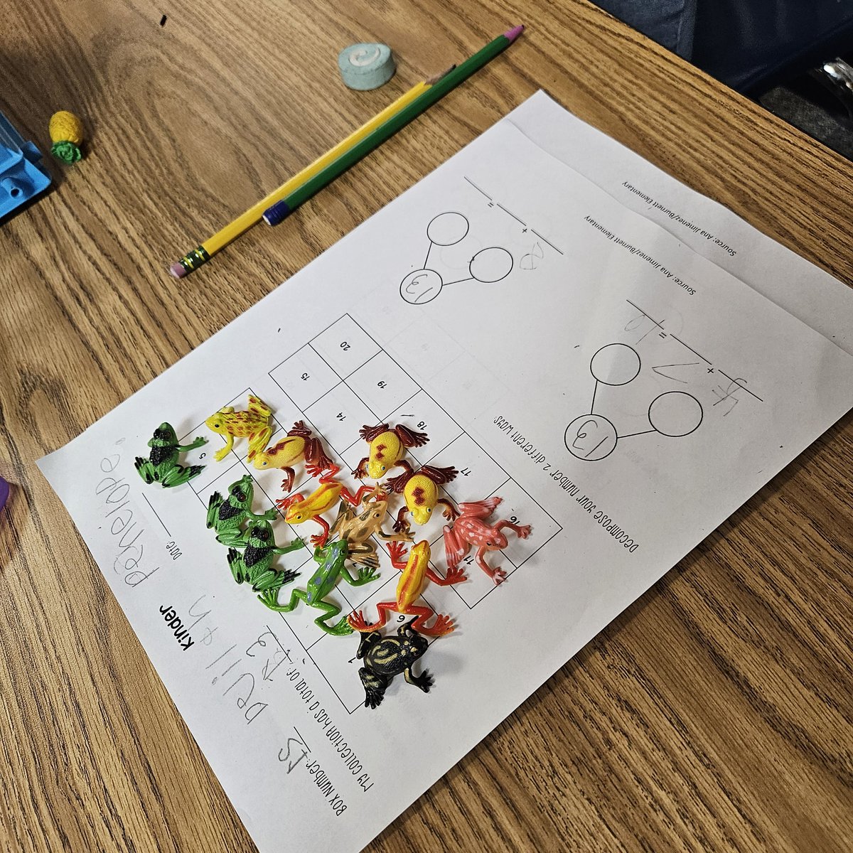 Anajimenez08A's tweet image. Counting Collections in @MonysFirsties kindergarten class. Thank you for inviting me to see your mathematicians in action. 🦫🧮 #PISDMathChat #CountingCollections #BurnettBeavers