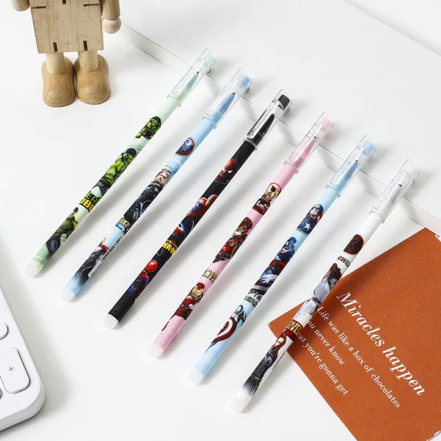 KWProStore's tweet image. Calling all superheroes! 💥 Elevate your writing game with our Marvel Gel Pens Set, now 20% off at KWProStore.com! 🦸‍♂️✨ Express your creativity with this 12-piece collection featuring iconic characters. Don't miss out! #Marvel #GelPens #SuperheroCollection