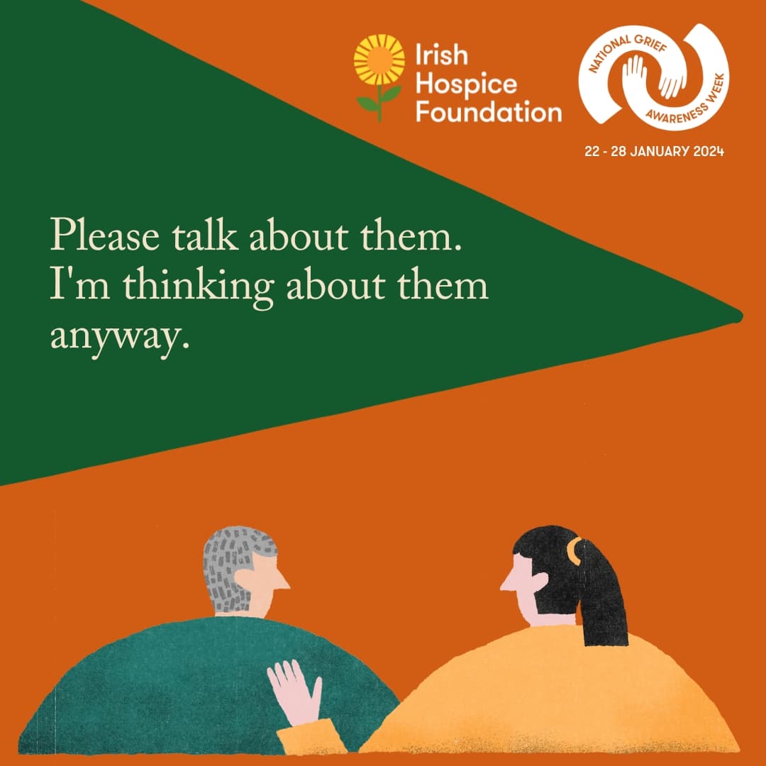 Most bereaved people welcome the chance to talk about the person they lost. Don’t avoid mentioning the person who has died — you don’t lessen grief by avoiding the subject. #BeGriefAware #NGAW2024 @IrishHospice