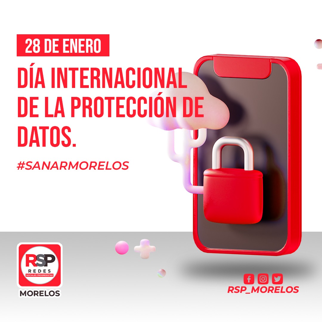 🔒 ¡Hoy 28 de enero se conmemora el #DíaDeLaProtecciónDeDatos!

🌐 Protege tu información como el tesoro que es. 💻🔐 Con conciencia y cuidado, construyamos juntos un mundo digital seguro. 🌐✨

#SanarMorelos #Morelos #PrivacidadDigital #ProtegeTusDatos