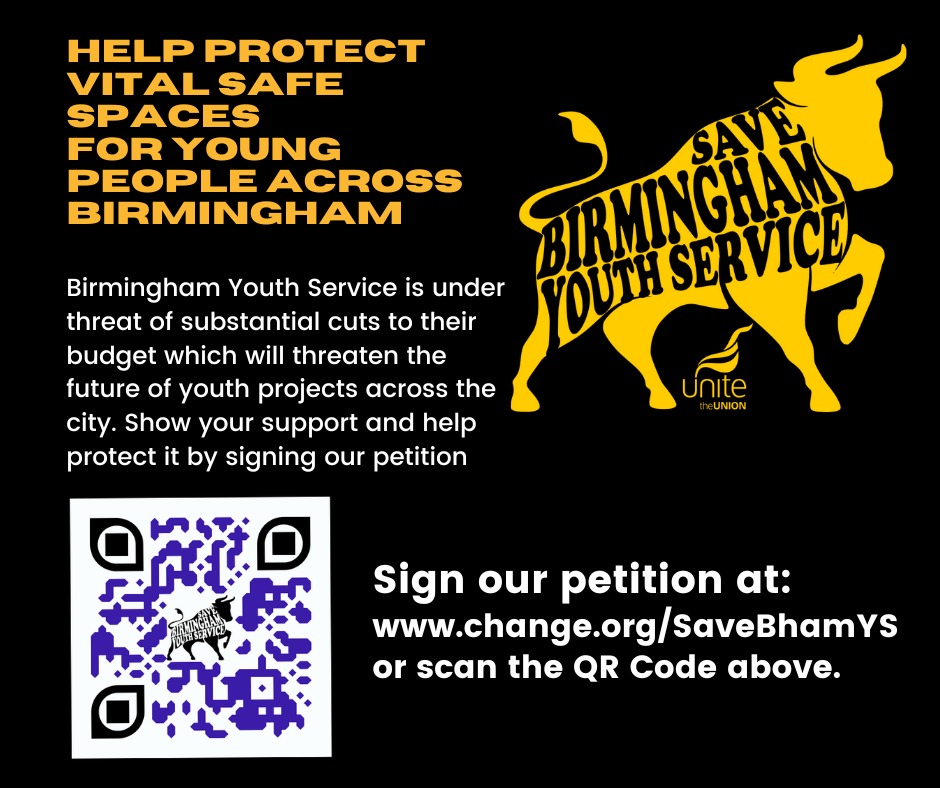 Sign our petition and protect youth work in Birmingham.

change.org/SaveBhamYS

Please share on your social media and across your personal networks.