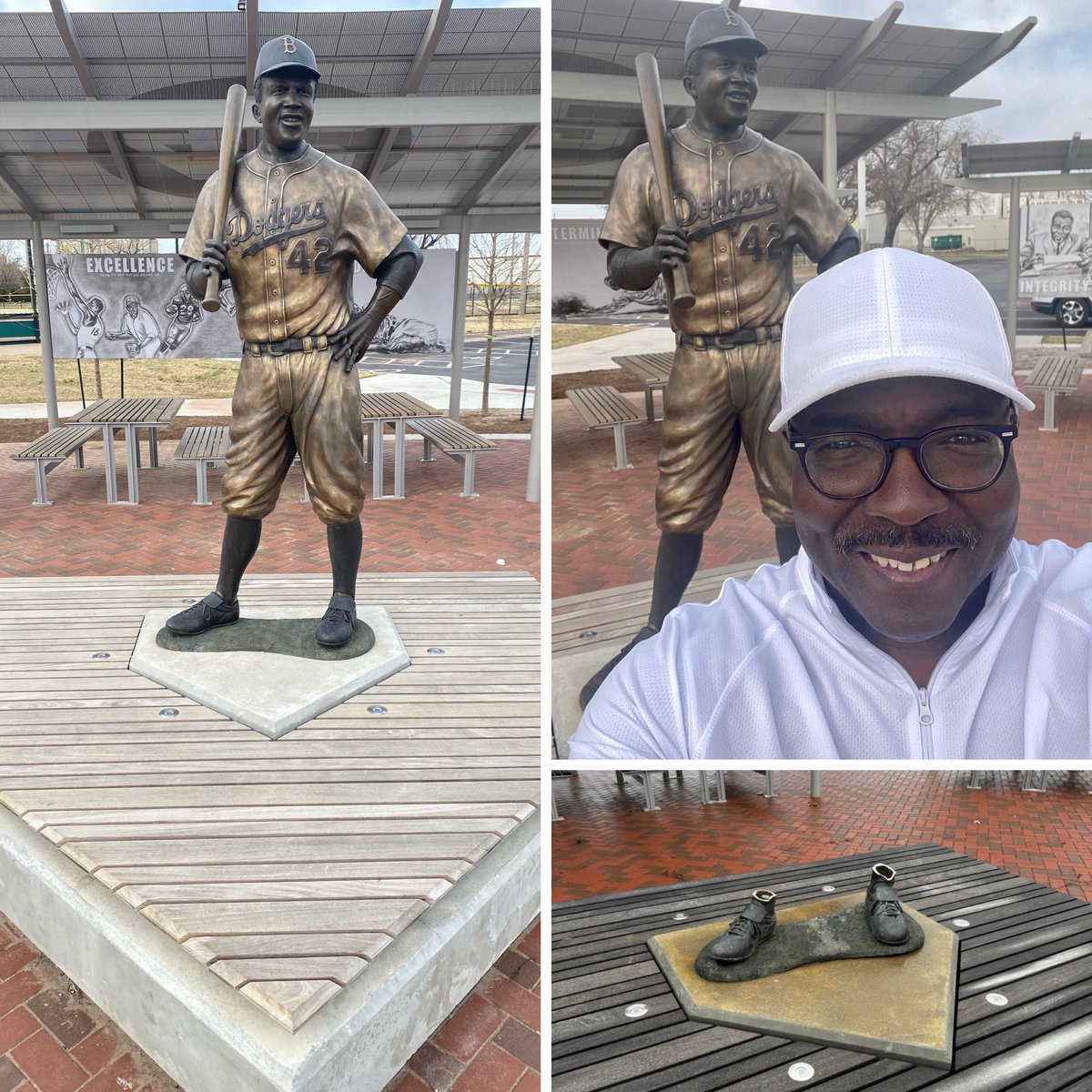 Absolutely heartbroken for my friends at League 42 in Wichita after the heinous destruction & theft of their beautiful Jackie Robinson statue that welcomed kids and fans to the baseball complex! I was in Wichita to support a fundraising event for League 42 in April 2022! @KSNNews