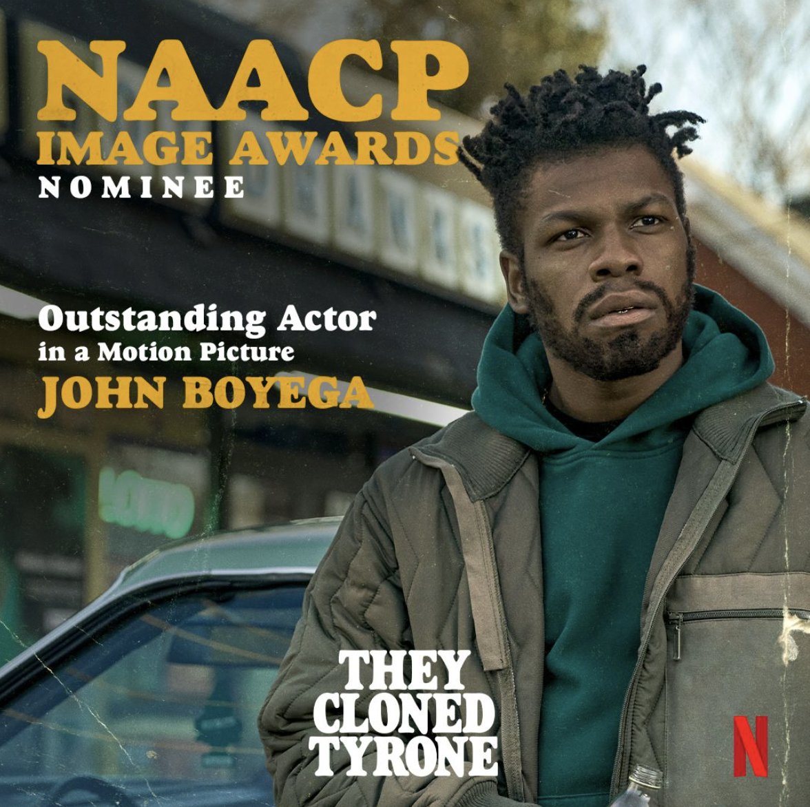 Thank you @naacpimageaward for this nomination! Congrats to the #TheyClonedTyrone family for securing 9 nominations this year. Much deserved !