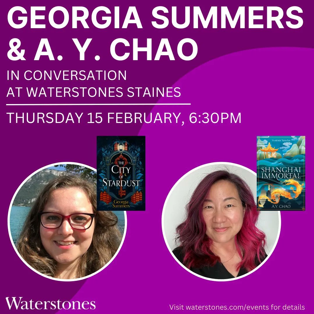 Join us as we welcome @ge_summers and @ay_chao on 15/2 to celebrate the release of #TheCityofStardust ✨️🗝🚪✨️ More details & tickets here - waterstones.com/events/in-conv…
