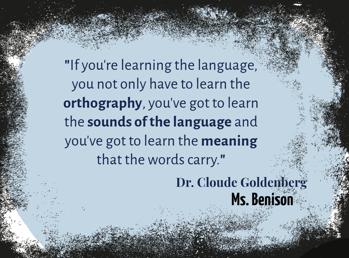 1 of 4
The idea that ELL students should wait until their oral language proficiency in the new language has been established before they can receive explicit instruction about the code is NOT rooted in present science.