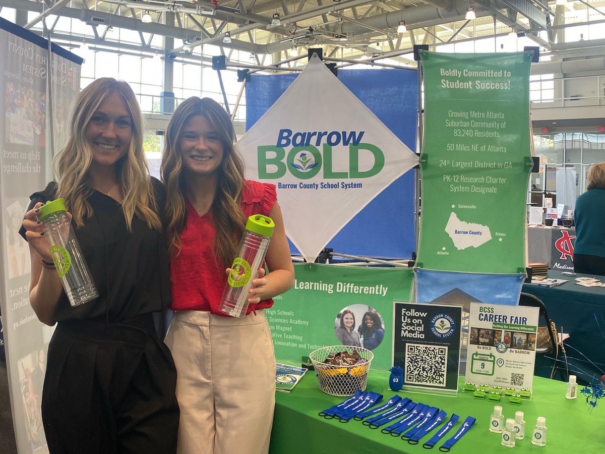 Thank you <a href="/GCSUBobcats/">GCSU Bobcats</a> for hosting an incredible Education Career Fair! We had a great time meeting so many amazing future teachers! The future is bright for these soon-to-be Bobcat Grads. #gcsueducators #gcsuteachers #teachercareers #barrowbold