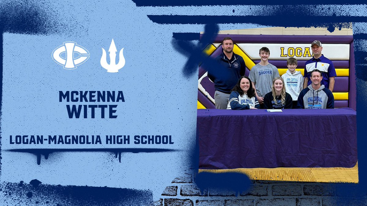Congratulations to McKenna Witte on signing her letter of intent! McKenna comes to us from Logan-Magnolia High School. #TRITONS24🔱