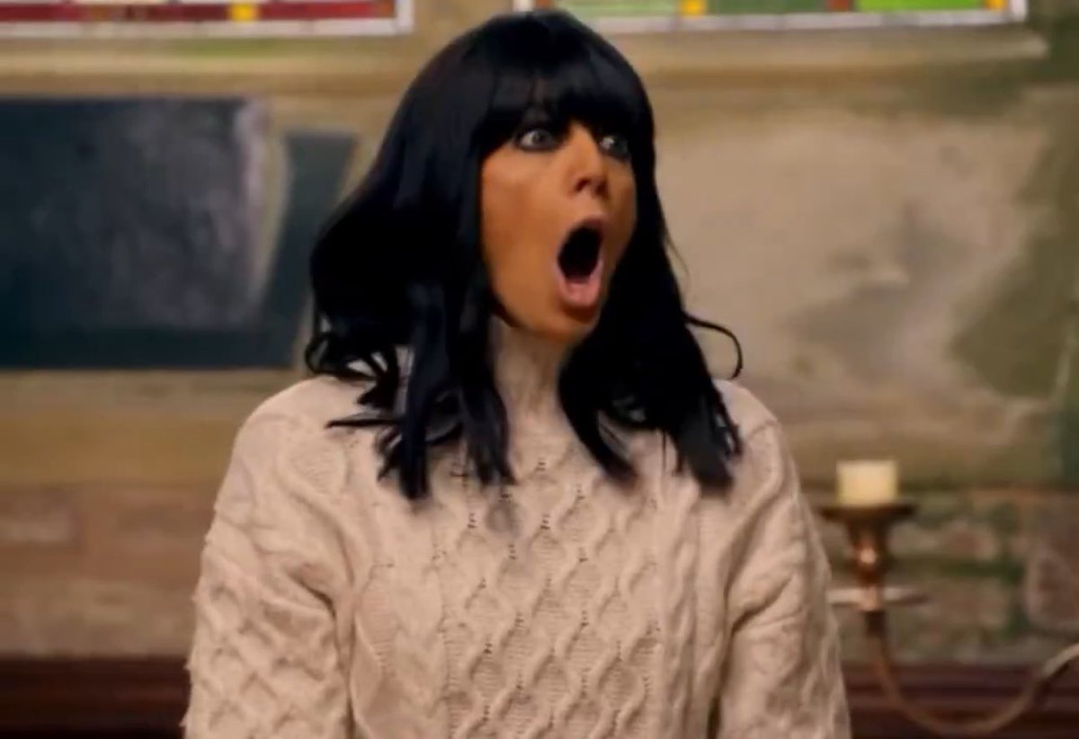 _fernfernfern's tweet photo. honestly my favourite thing about this show is how much claudia winkleman LOVES this show #TheTraitors https://t.co/ulJBuK01fh