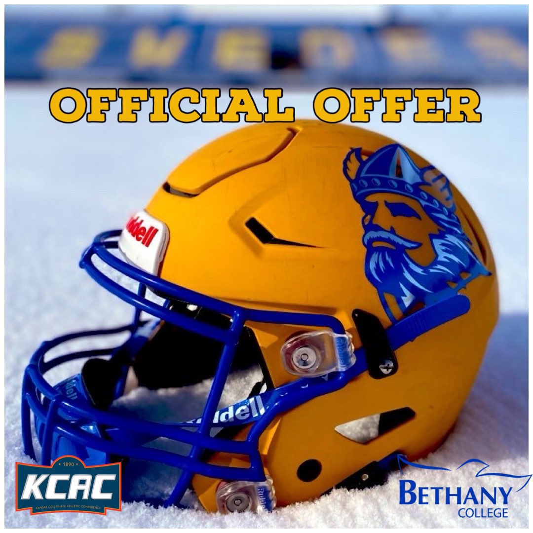 I am blessed to say that I have received an offer from <a href="/FootballBethany/">Bethany College Football</a> thank you to my coaches and family 
<a href="/vincentgrigsby/">Coach Grigsby</a> <a href="/coachjwhoward/">Jim Howard</a> <a href="/coach_isom60/">Coach Isom</a> <a href="/WakelandFTball/">Wakeland Wolverine Football</a> <a href="/WHSFBRecruiting/">Wakeland HS Football Recruiting</a>