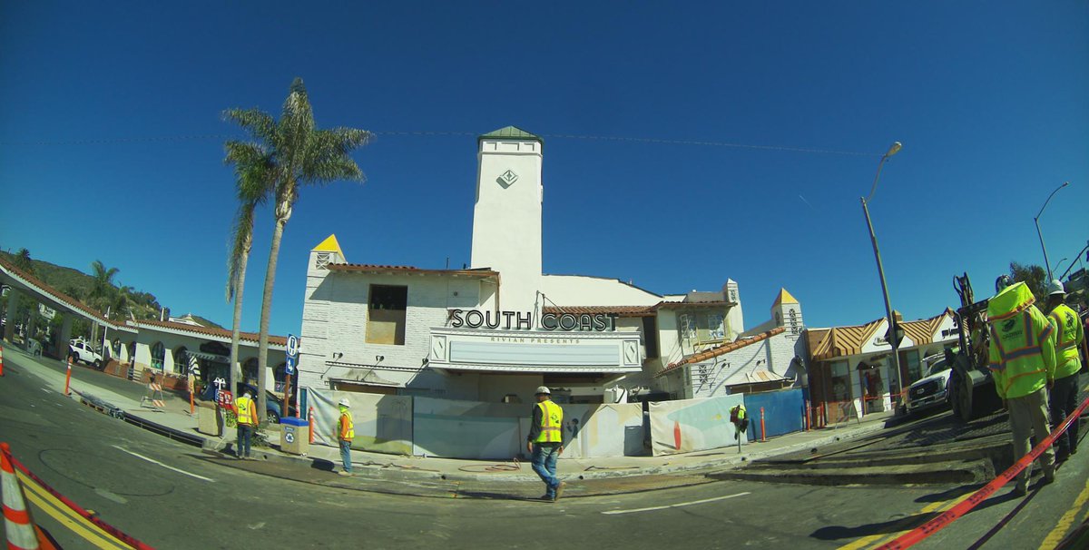 Hivemapper's tweet image. Awesome theater revamp, @Rivian! Looks like Google Street View skipped the premiere, but we&apos;ve got you. 

#Hivemapper doesn&apos;t miss a scene.