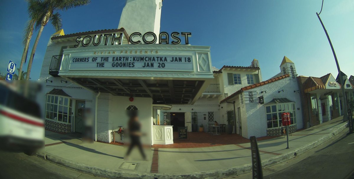 Hivemapper's tweet image. Awesome theater revamp, @Rivian! Looks like Google Street View skipped the premiere, but we&apos;ve got you. 

#Hivemapper doesn&apos;t miss a scene.