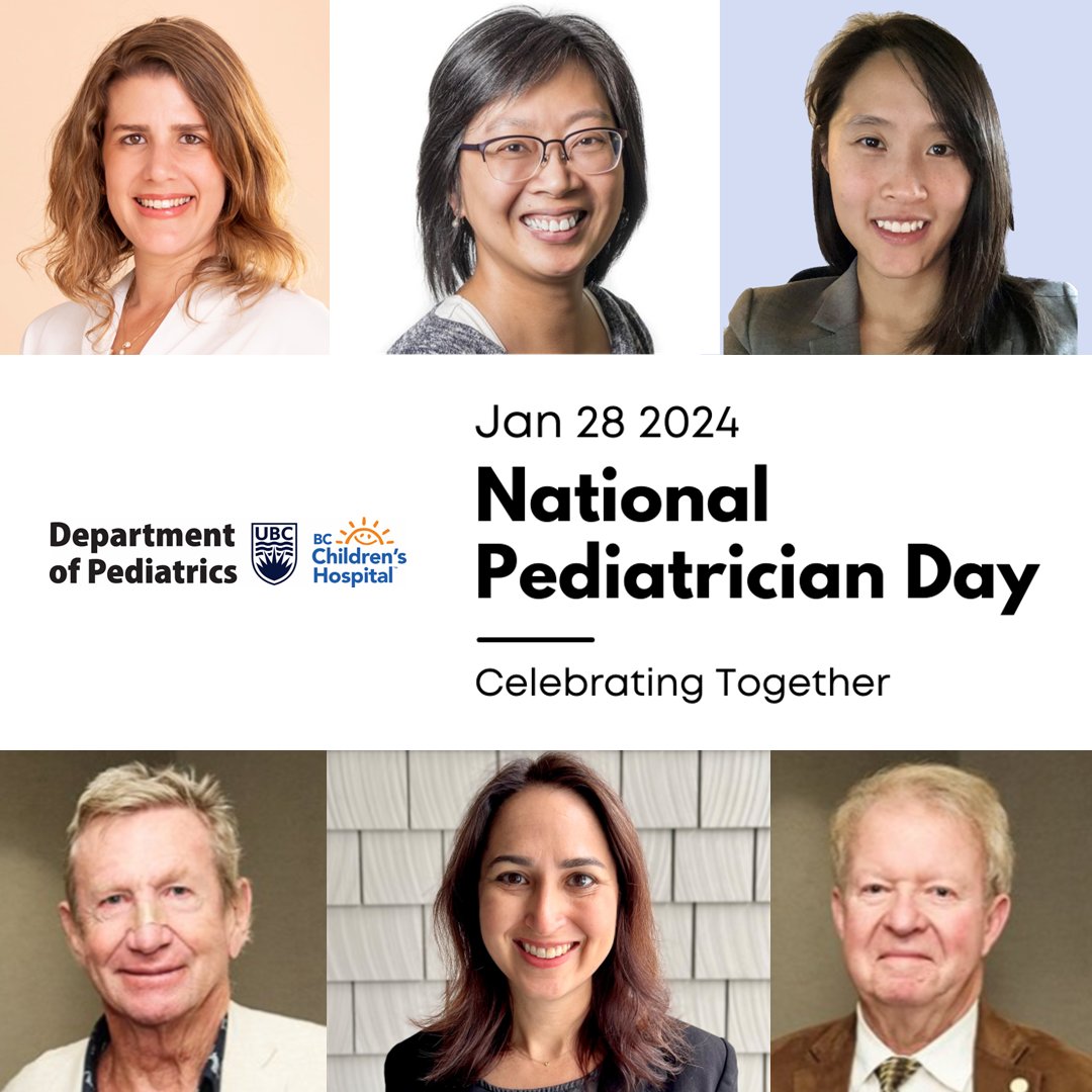 For #nationalpediatricianday, we honor some special individuals, nominated from @UBCPediatrics. Their hard work and dedication to excellence in pediatric #care, #research, and #education, has provided the best potential for every child, youth, and caregiver in BC and beyond. 1of2