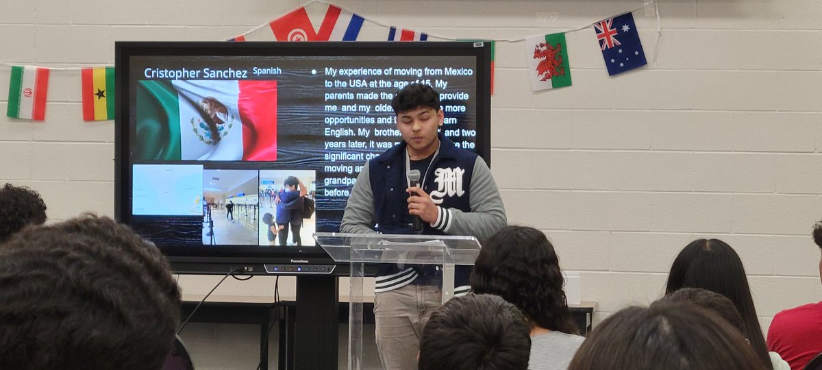 What an awesome day at @JerseyVillageHS with our @CFISDELs! @mrs_podvin did an amazing job organizing this event to inspire her students. We heard inspiring stories from immigrants and I know students left with full hearts as they think about their futures. @cfisdnac @TieKatrina