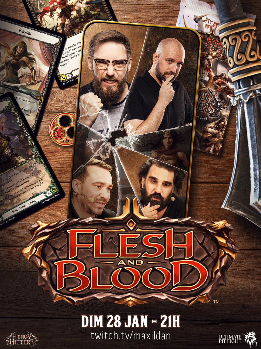 Dimanche 21h sur Twitch :
- 1 nouvelle édition
- 4 joueurs
- 1 seul survivant 
Bienvenue dans l’Ultimate Pit Fight 😈

twitch.tv/maxildan 

Publicité <a href="/fabtcg/">Flesh and Blood</a>