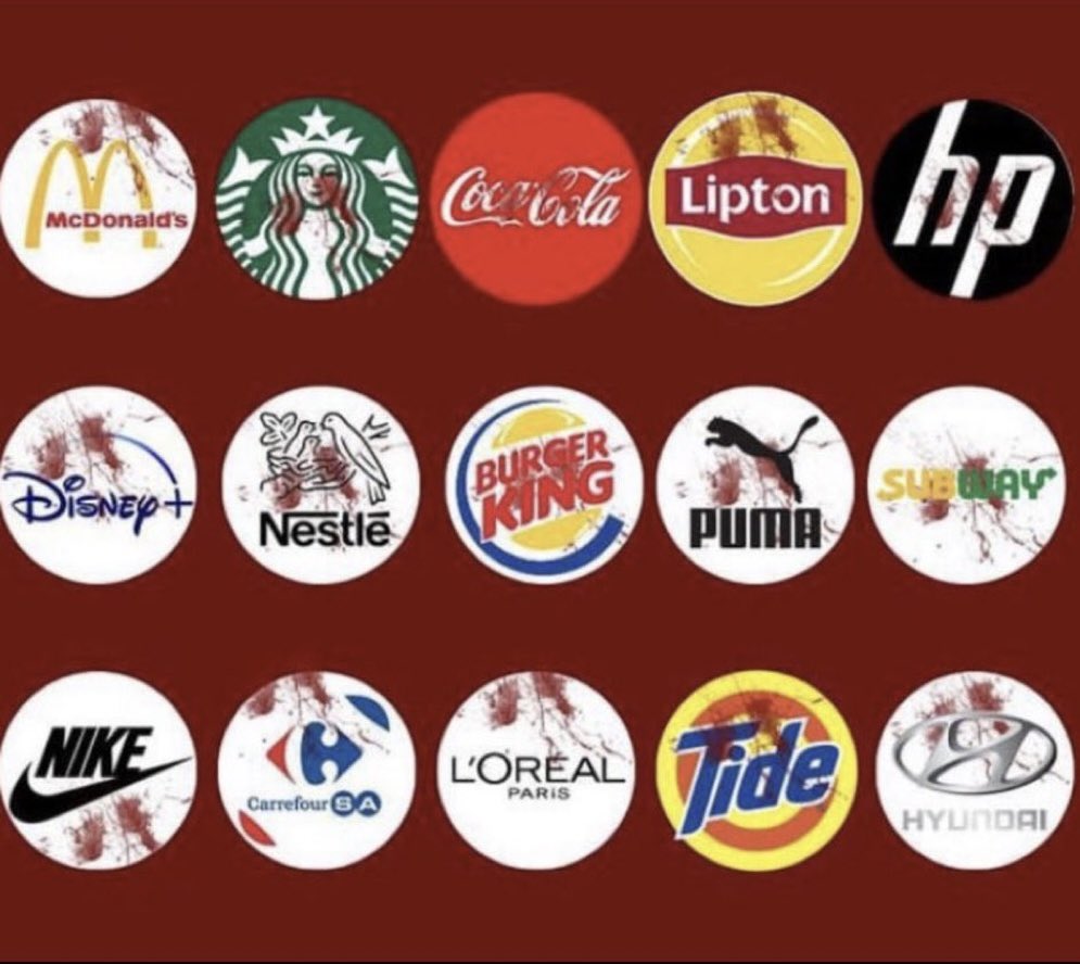Sulaimanahmed's tweet image. KEEP BOYCOTTING THESE BRANDS