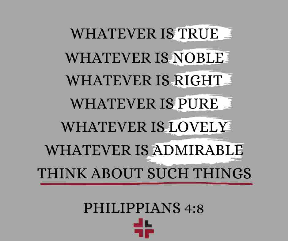 wesleyancov's tweet image. Phillipians 4:8