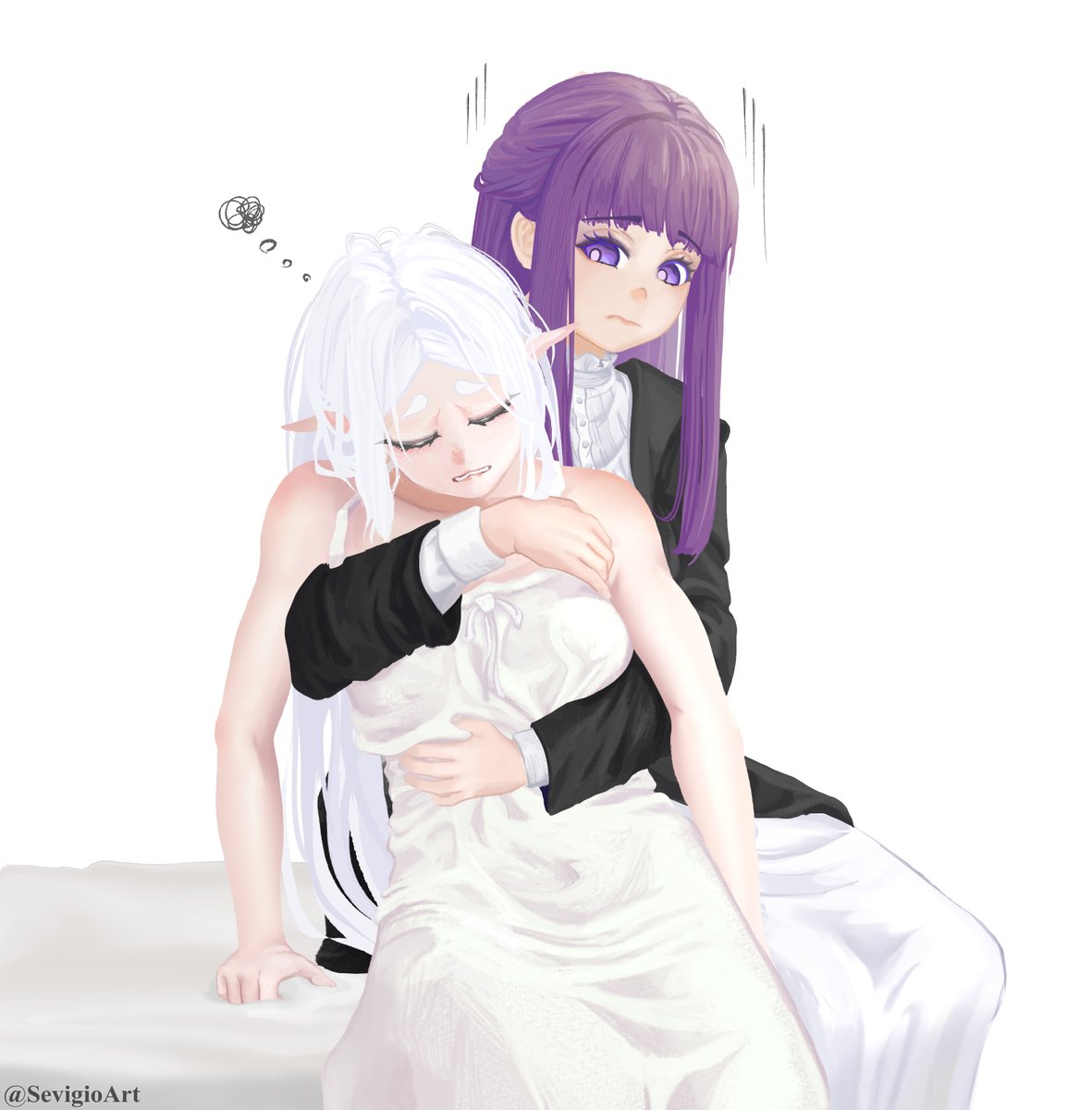 SevigioArt's tweet photo. Mama Fern taking care of his little daughter 🥰
#frieren https://t.co/pkGDFkHck0