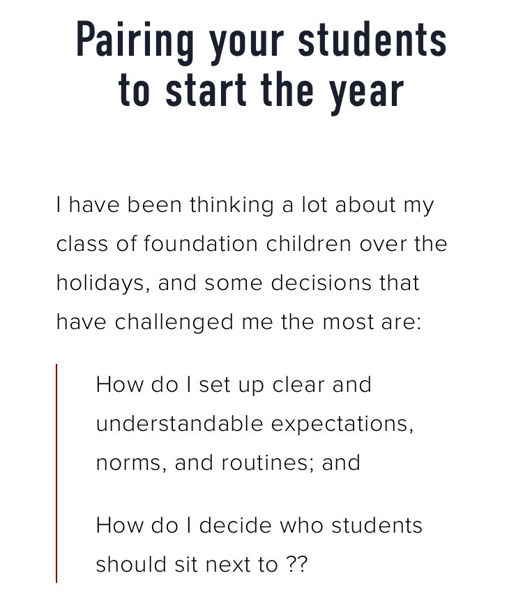 Given the feedback that my routine article was helpful, here’s another repost about pairing students and pair shares to start the year. nathanielswain.com/cognitoriumblo…