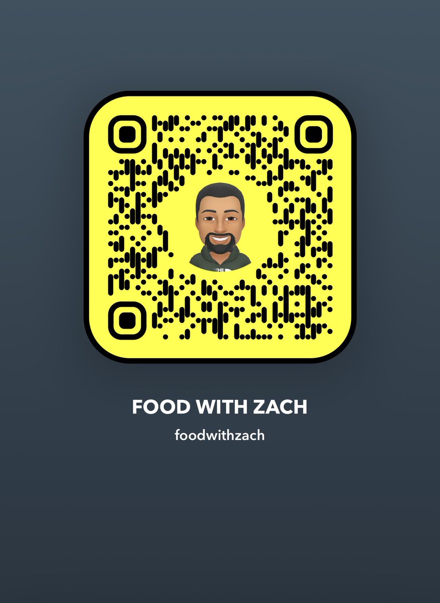 foodwithzach's tweet image. Please give me a follow on SnapChat @ Foodwithzach or scan my snap code. I really appreciate it! #Snapchat #snapcode #followme