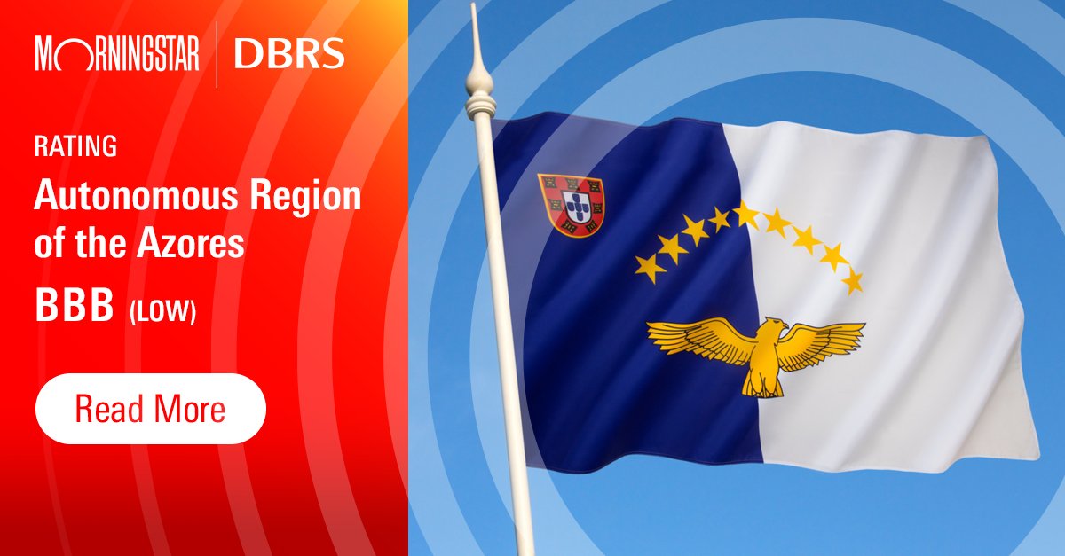 Morningstar DBRS has confirmed the Autonomous Region of the Azores at a BBB (low) rating, stable trend.

For more on this rating, click here: spr.ly/6013Tfx2x

#CreditRatings #SovereignRatings