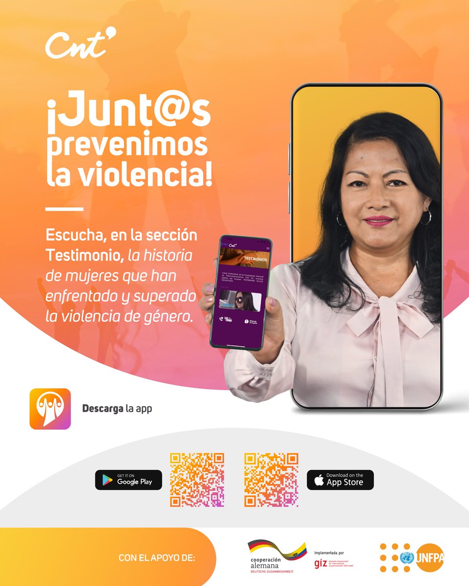 ❗En nuestro país, 7 de cada 10 mujeres han sufrido algún tipo de violencia basada en género. Conocer el testimonio de ellas puede ayudar a salvar vidas. Descarga Junt@s en Android o iOs y escucha la historia de quienes han superado situaciones de esa índole. #PrevenirEsClave