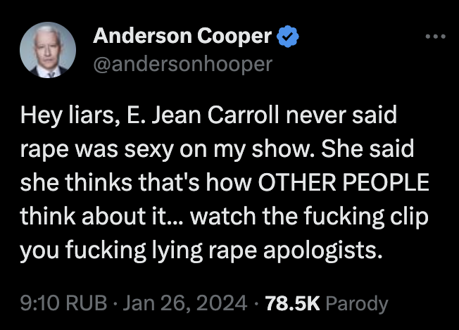 MAGA is lying about what E. Jean Carroll said on Anderson Cooper and Anderson Hooper has had enough 🔥