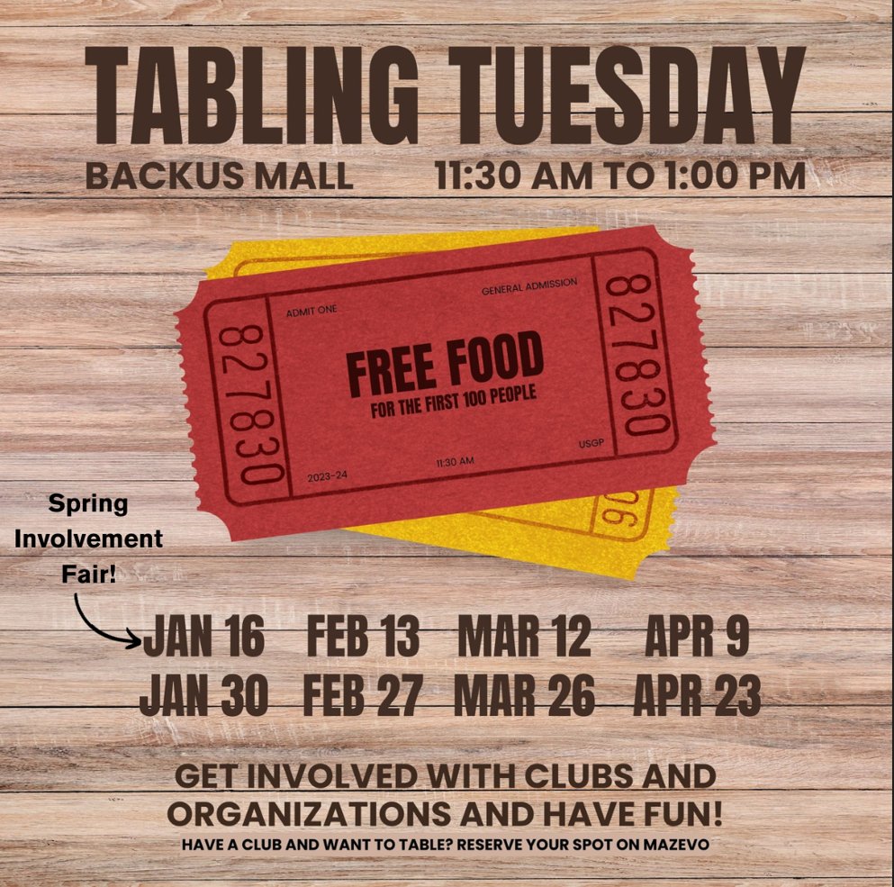 ASUPolySchAdv's tweet photo. Get involved!  Take a walk down Backus Mall on Tabling Tuesdays to see what is available on Poly. Check out the Thrift Shop on January 30th as well! #GetInvolved https://t.co/2wTgtnClZV