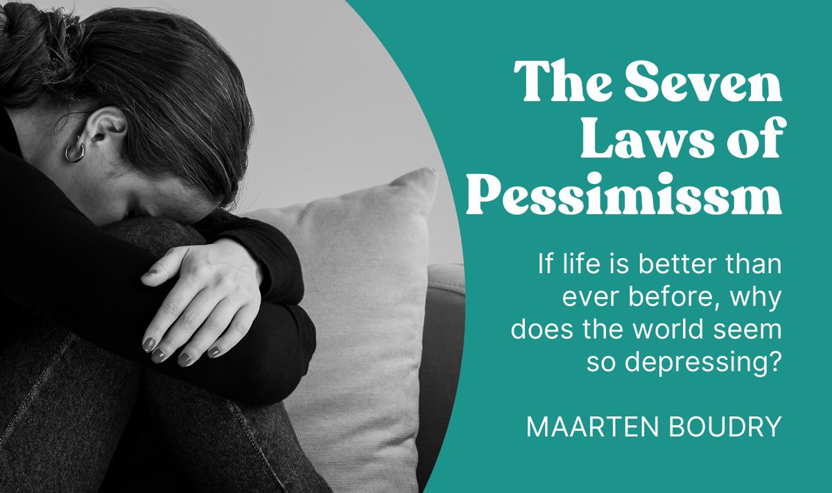 Claire Lehmann (@clairlemon) on Twitter photo The Seven Laws of Pessimism by <a href="/mboudry/">Maarten Boudry</a>
Boudry's list will provide you with an antidote whenever excessive news consumption is making you feel miserable 🧵
quillette.com/2024/01/26/the… The Seven Laws of Pessimism by <a href="/mboudry/">Maarten Boudry</a>
Boudry's list will provide you with an antidote whenever excessive news consumption is making you feel miserable 🧵
quillette.com/2024/01/26/the…