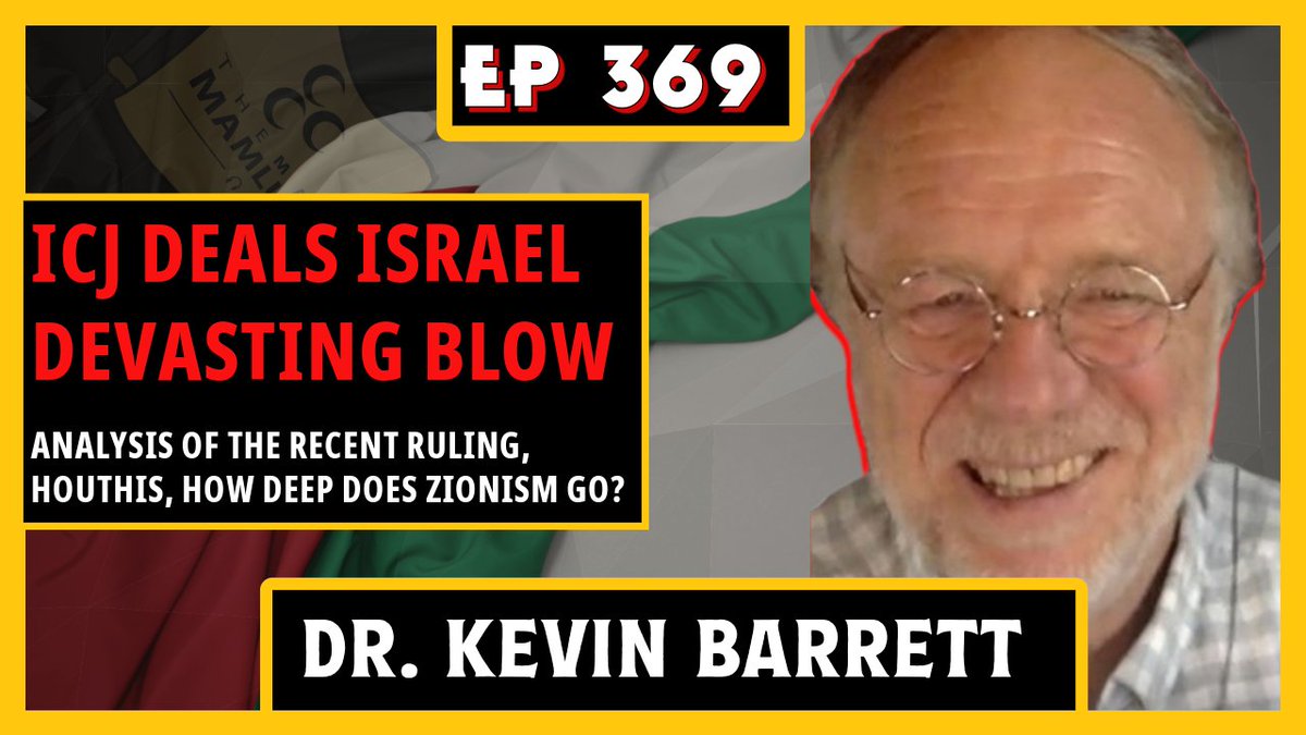 Prof. Kevin Barrett @truthjihad joins us tomorrow at 1PM (CST)/7PM (UK) to discuss the ICJ ruling and much more.